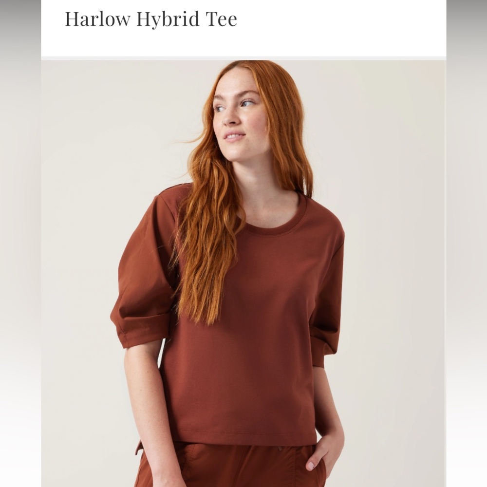 Athleta Harlow Hybrid Tee Size M